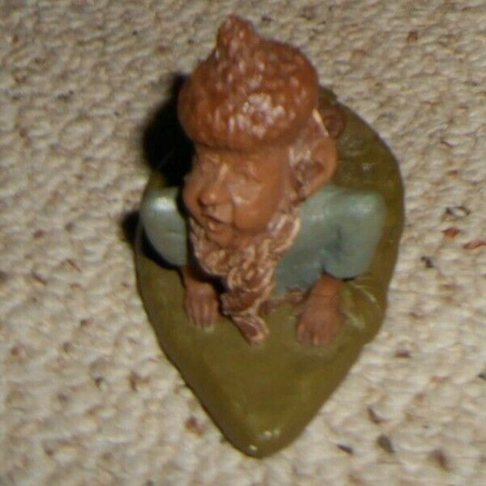 Vintage Thomas F. Clark 1989 Gnome Resin Figurine "Slim" 3" Tall Collectible EUC